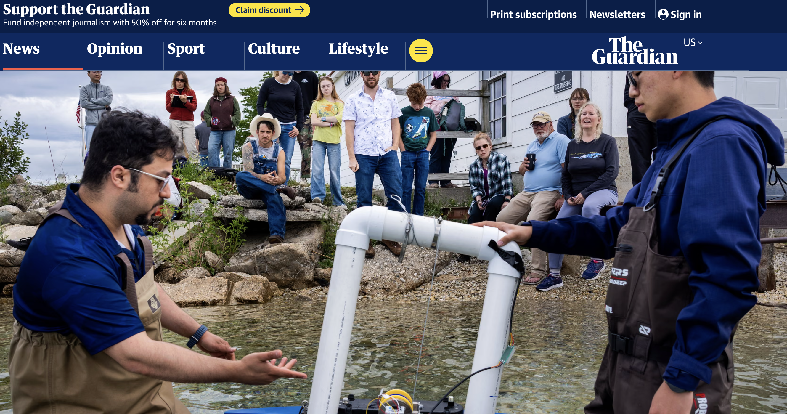 Wave energy converter demonstration on Beaver Island